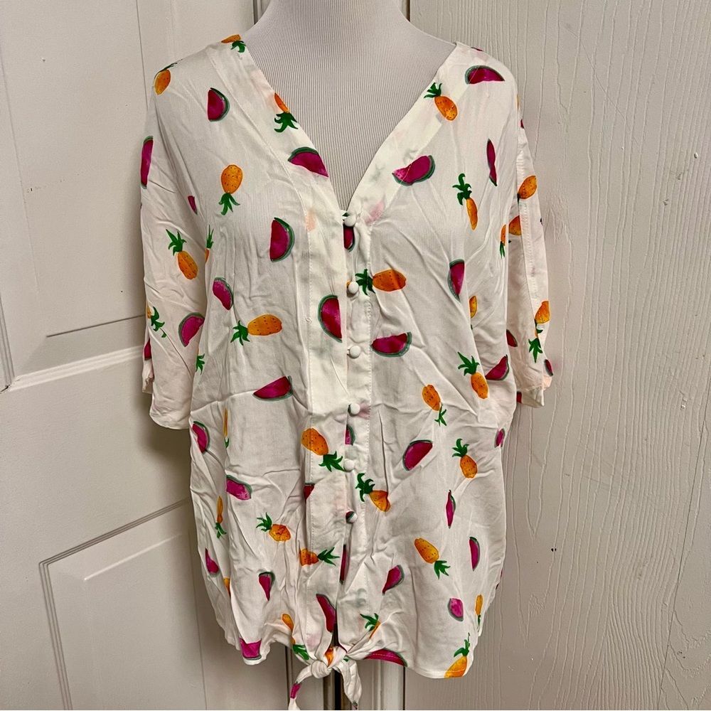 Velvet Heart Tie Front Blouse H3